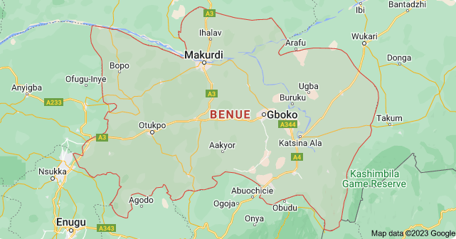 map of benue state
